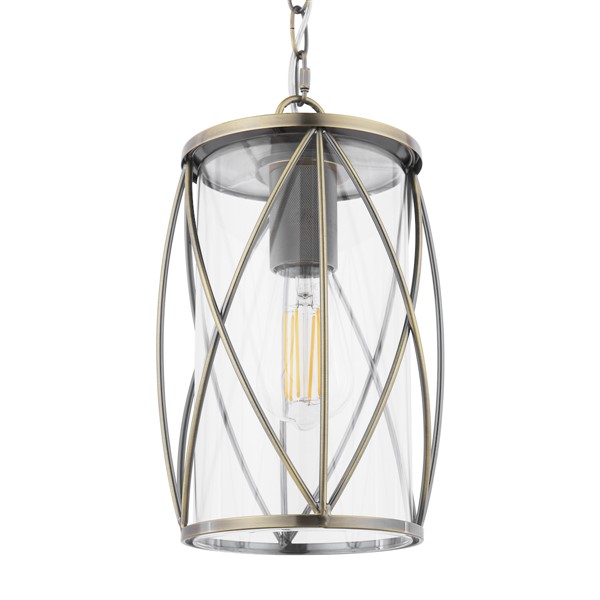 (image for) Laura Ashley Beckworth Ceiling Lantern Antique Brass and Glass